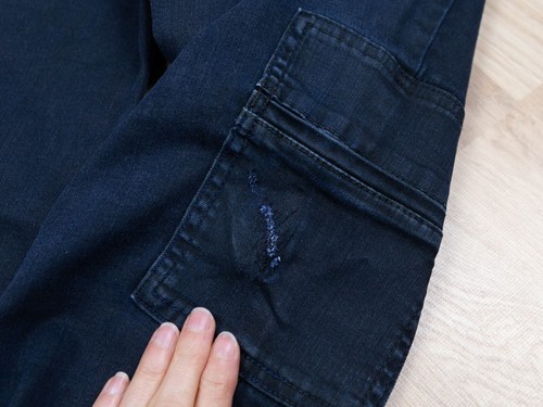 STREET ONE Damen Jeans JANE Cargo-Style 28/32 beschichtet dunkelblau W28 L32 - Bild 6 von 8