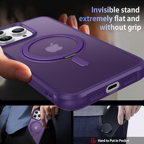 For iPhone 15 Pro Max 6.7" Magsafe Case 360° Rotating Ring Holder Magnetic Cover - Zdjęcie 36 z 58