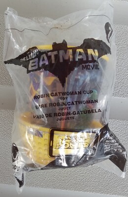 2017 Burger King THE LEGO BATMAN Robin Catwoman Cup Kids Toy