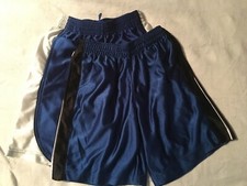 2 Pr Champion ProSpirit Basketball Shorts Boys Youth S 6/7 Elastic Pockets Blue