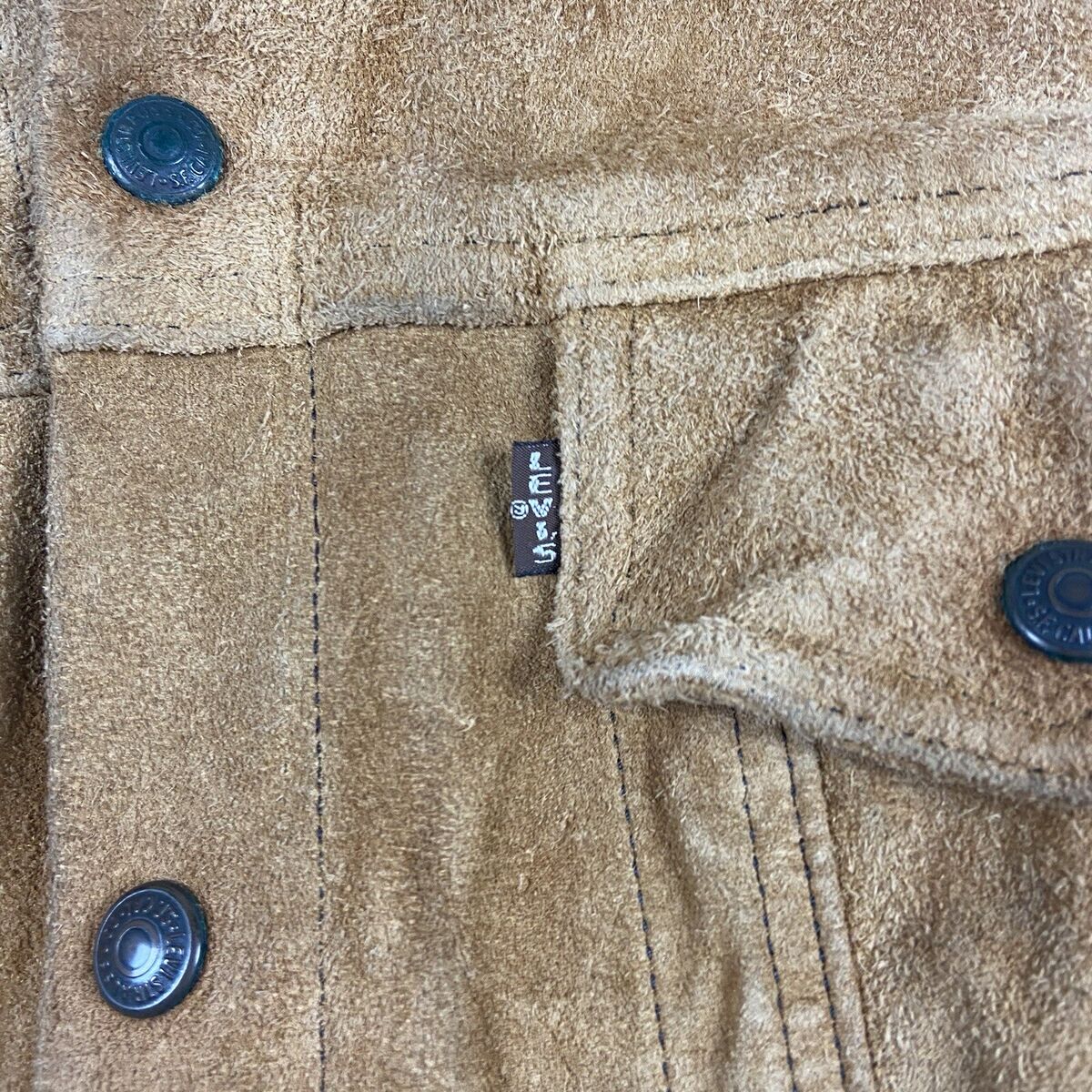 Vintage 1960s Levis Big E Suede Leather Western Trucker Vintage 1960s Levis Big E Suede Leather Western Trucker