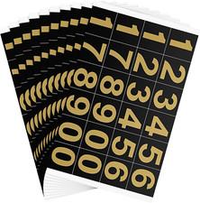 Outus 240Pcs 10 Sheets Self Adhesive Vinyl Numbers Stickers Waterproof Reflectiv