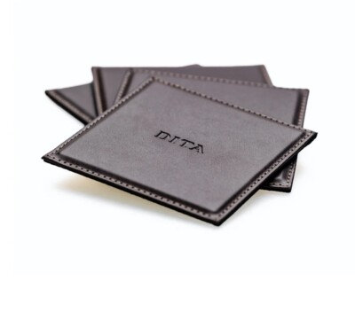 Genuine DITA Brown Drink  Coaster Set Of 4 New