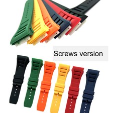 25mm -Screws Version- For RICHARD MILLE RM53/RM055/RM011 Rubber Watch Band Strap