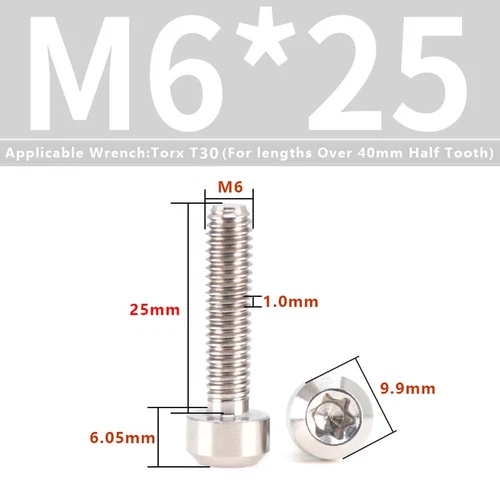 M4M5M6M8M10 Titanium Bolts Taper Cone Socket Head Motorcycle Modification Screws - Picture 184 of 205