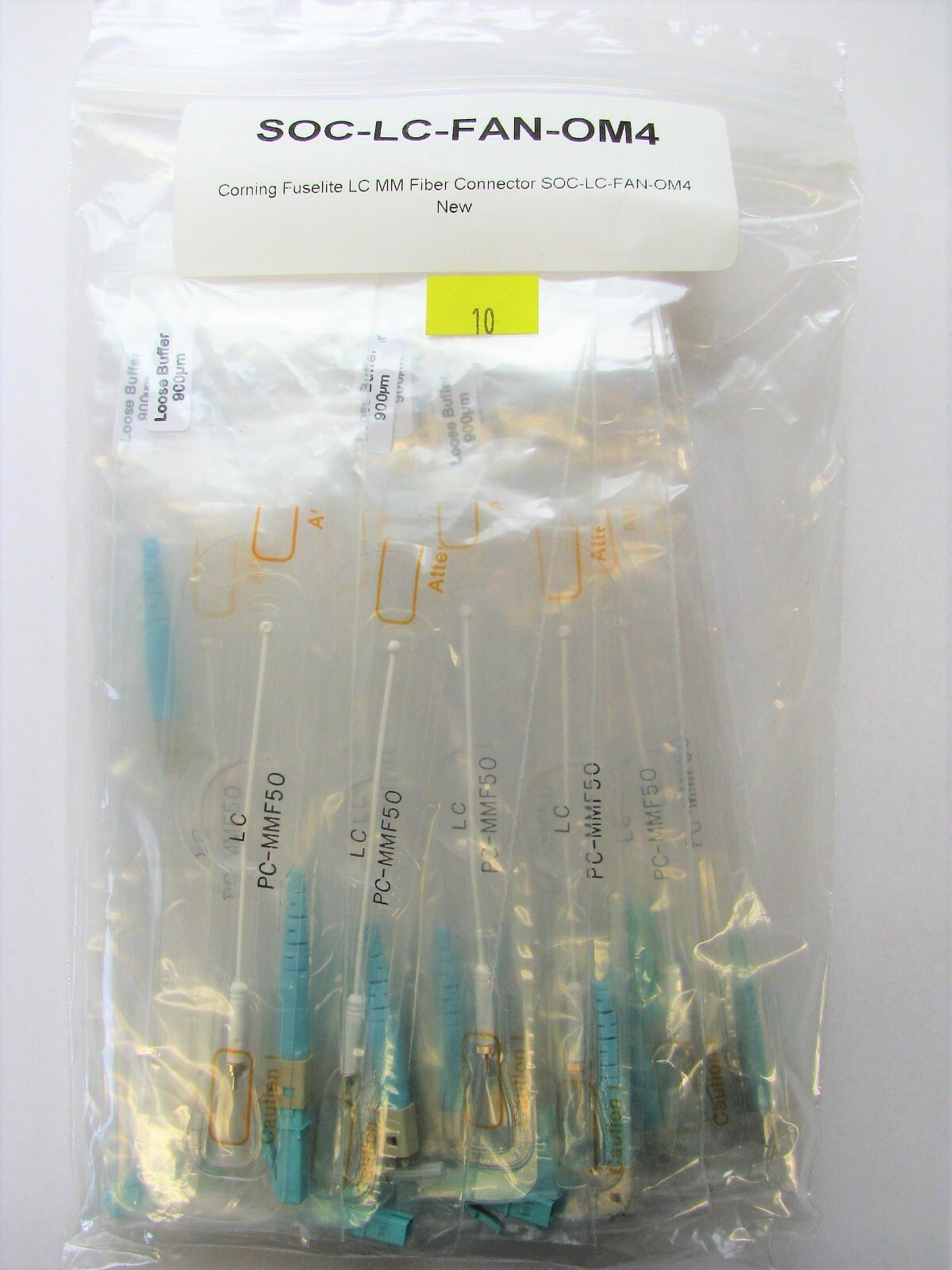 () Corning SOC-LC-FAN-OM4 FuseLite Fiber Optic Connector LC MM OM2/3/4 ...