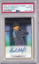 Sahith Theegala 2021 Upper Deck Goodwin Champions On Card Auto PSA 10