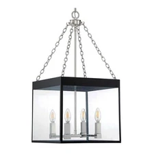 Park Harbor Pendant Light 15" Matte Black, 60" Adjustable PHPL6724