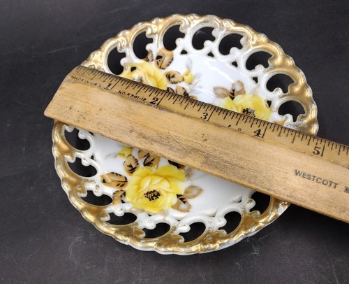 Yellow Roses China Display Saucer - Picture 2 of 11