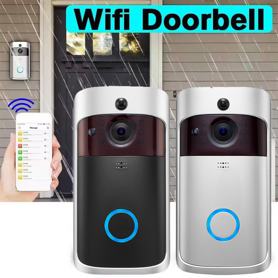 Video Doorbell Two Way Audio Ring Intercom Video Motion Detection Cam Wireless-image