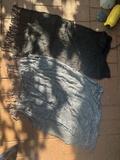 Tücher Schal Schwarz Silber Glitzer Dünn leicht leichter Tuch fra