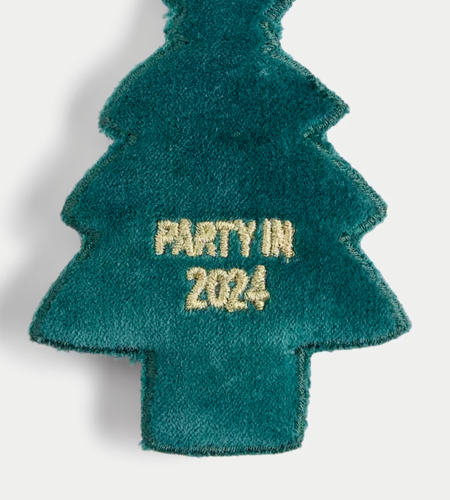 BEADED CHRISTMAS TREE "PARTY IN 2024" CHRISTMAS HANGING DECORATION. NEW. - Picture 4 of 9