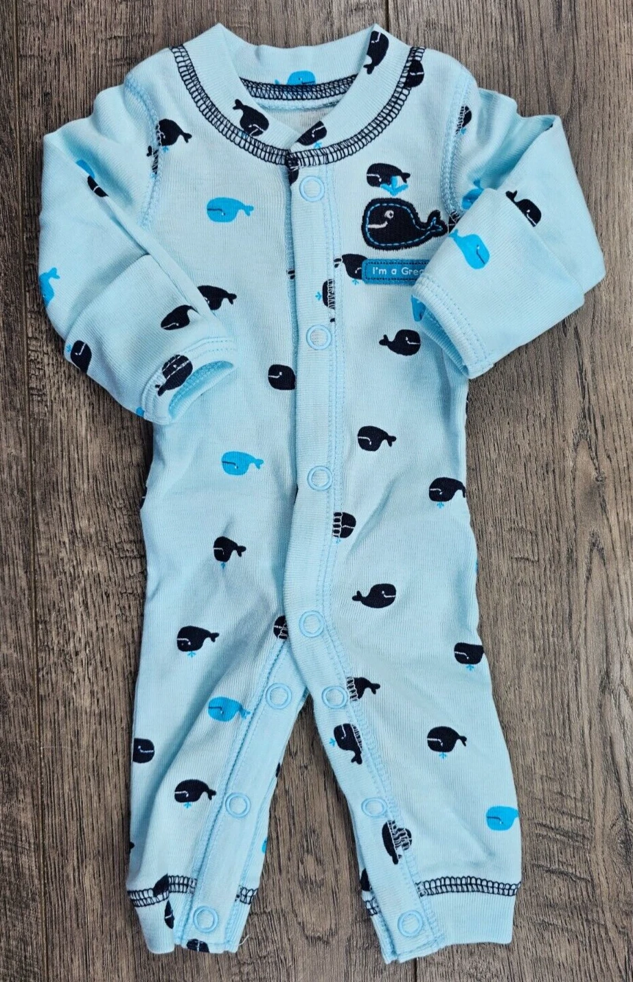 Baby Boy Clothes Nwot Carter's Preemie Blue Whale Outfit