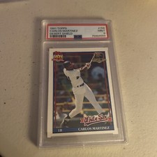 1991 TOPPS DESERT SHIELD #156 CARLOS MARTINEZ PSA 9 SOX
