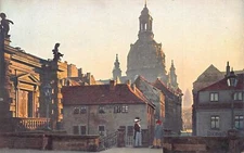 A020 Germany Dresden Frauenkirche und Rathausturm Church tower postcard