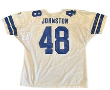 Dallas Cowboys Jersey Daryl Moose Johnston XXL Wilson Mens White Vintage