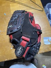 Rawlings Baseball Glove PL10BSM 10" Player Series Slanted Basket Blk  Red USED 