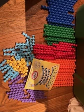 150 Pieces Playthings Playstix Set Stem Building Toy Kit Colorful W/ Idea Book