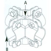 "Kreuzschelle 6-Fach, A 1 1/2\" (48,3 Mm) X B 1 1/2\" (48,3 Mm)"