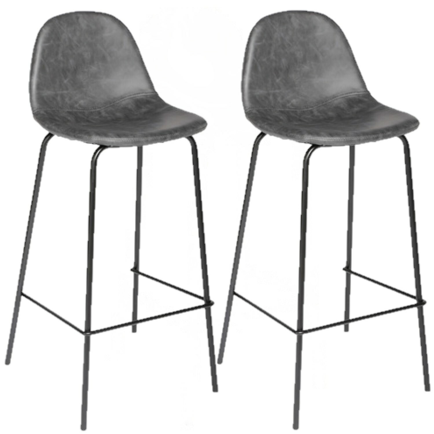 Chaises de bar Vladi couleur gris souris autour de votre îlot de cuisine