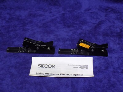 LOT OF 2 USED SIECOR FBC-001 SM MM HIGH PRECISION FIBER CLEAVER
