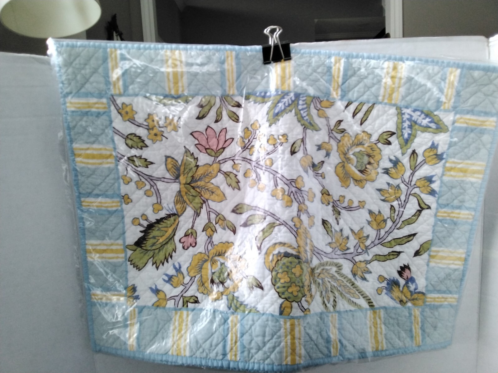 Williams Sonoma Botanical/Stripe 70 ROUND Tablecloth or Quilted