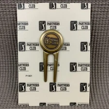 Vintage 90's PGA Tour Partners Club Brass Golf Green Divot Tool NEW