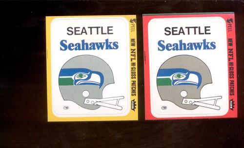 1977 Fleer Action SEATTLE SEAHAWKS Helmet & Logo Sticker Set
