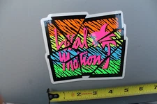LOCAL MOTION Hawaii Neon Rainbow Pink Tree OG 80's LM2 Vintage Surfing STICKER