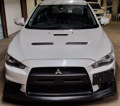 Mitsubishi Evo X Evolution 10 Front V TYPE LIP SPLITTER Plastic 08-12 UK STOCK
