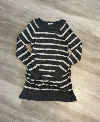 Liz Lange Maternity For Target Grey, Black White Striped Sweater