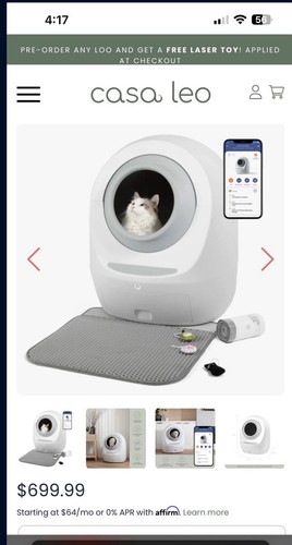 Leo's Loo Too by Casa Leo - Self-Cleaning Cat Litter Box