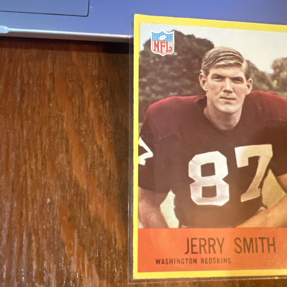 Jerry Smith 1967 Philadelphia Football Rookie Card RC #189 Redskins EX - Image 3 of 4