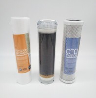 3 STAGE 10 HMA WATER FILTER SET INCLUDING SEDIMENT, HMA AND CARBON FILTERS 