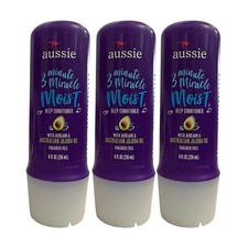 3 Pack Aussie 3 Minute Miracle Moist Deep Conditioner Treatment 8 oz Avocado