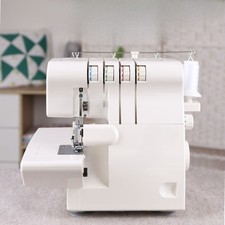 Home Electric Lockstitch Machine Wood Ear Leaf Edging Four-Thread Sewing Machine