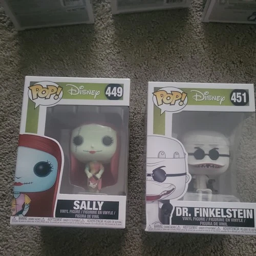 Funko Pop Lot! DISNEY Nightmare Before Xmas -SALLY #449 & DR. FINKELSTEIN #451
