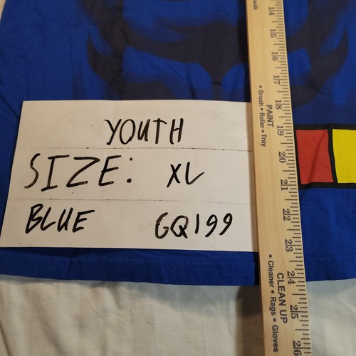 DC Superman Graphic Crew Neck Short Sleeve T-Shirt Youth Boys Size XL Blue - Picture 5 of 7