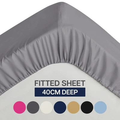 BREAKOUT LIENS Extra Deep 30 cm / 40 cm Fitted Sheets Single Double King Queen Size Bed Sheets
