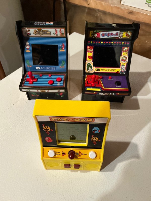 My Arcade Burger Time Dig Dug Pac Man Mini Tabletop Machine Retro Micro Lot of 3