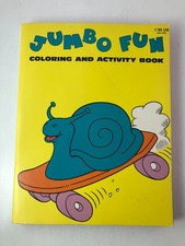 Vintage 1986 Unused JUMBO FUN Coloring And Activity Book P.S.I.  Associates