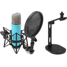Rode NT1 Signature Series Condenser Microphone with Desk Stand - Blue