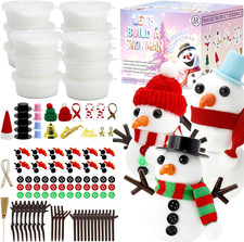 12 Pack Christmas Snowman Crafts for Kids, Build a Snowman Kit Indoor Decoration