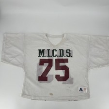 MICDS Football Jersey - VTG 90s Y2K St Louis Prep - Mens L/XL Tee - Made in USA