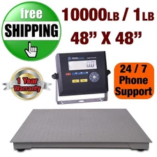 Prime Scale PS-10KF Series 10000x1lb Floor Scale 48"x48" with PS-IN103 Indicator
