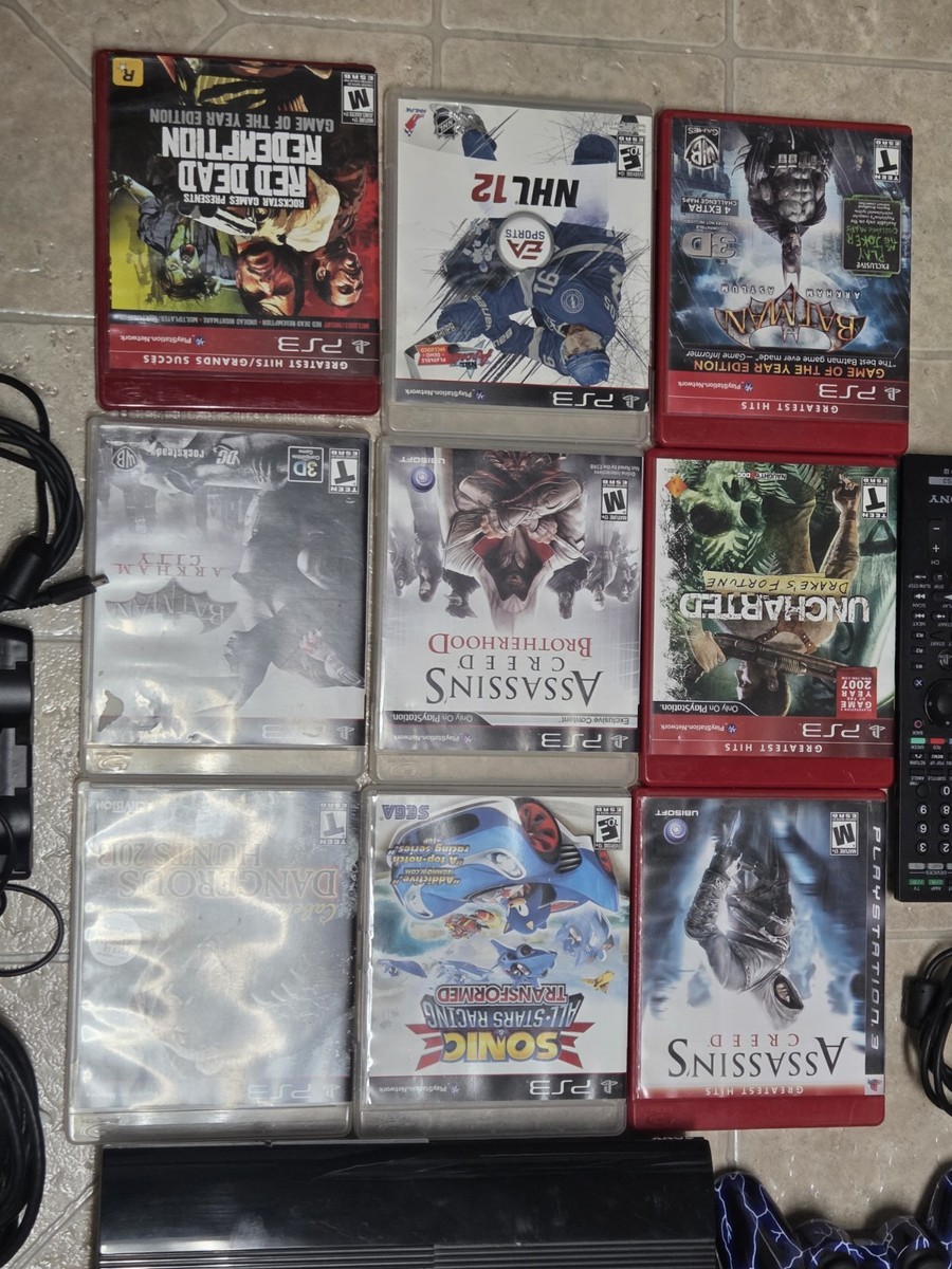 Sony PlayStation 3 PS3 Console Super Slim 250GB + 2 controllers, 9