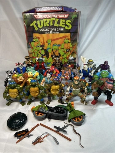 New ListingLot of 22 Action Figures Loose 80s 90s and TMNT Vehicle Ninja Turtles Vintage