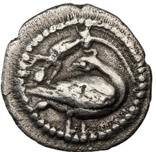 Kingdom Macedon 5th Century BC SILVER GOOSE Coin Eion Alexander Great 336 NGC VF