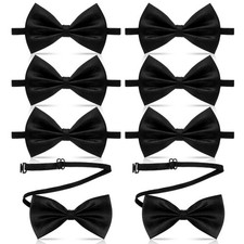 Gtziqa 8 Pcs Bow Ties for Men, Adjustable Men's Small 9 cm x 6 cm, Black