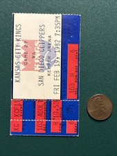 EDDIE JOHNSON TOM CHAMBERS ROOKIES 1982 CLIPPERS KINGS ticket stub JOE BRYANT